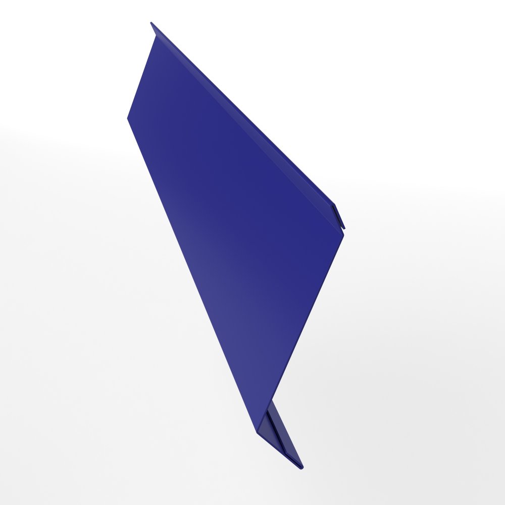 Планка примыкания в штробу для кровли оцинкованная с порошковым покрытием 0,45мм RAL 5002