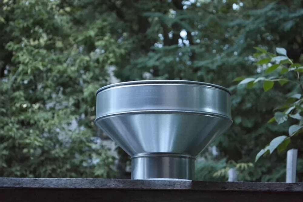 Воронка водосточная водосборная оцинкованная ф90х350мм