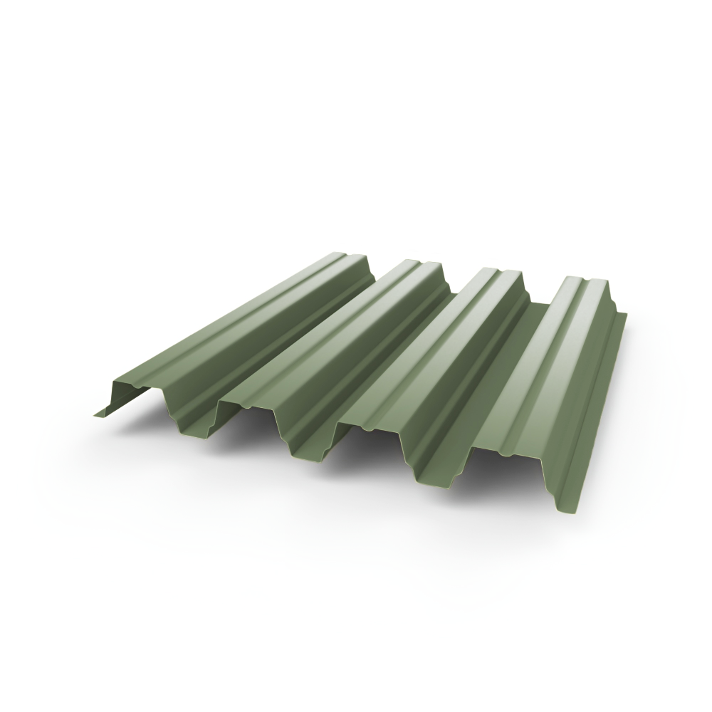 Профнастил Н75 - 0,8 (RAL 6021) с полимерным покрытием (полиэстер)