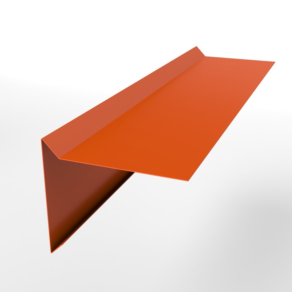 Планка ветровая простая оцинкованная с порошковым покрытием 0,45мм RAL 2004