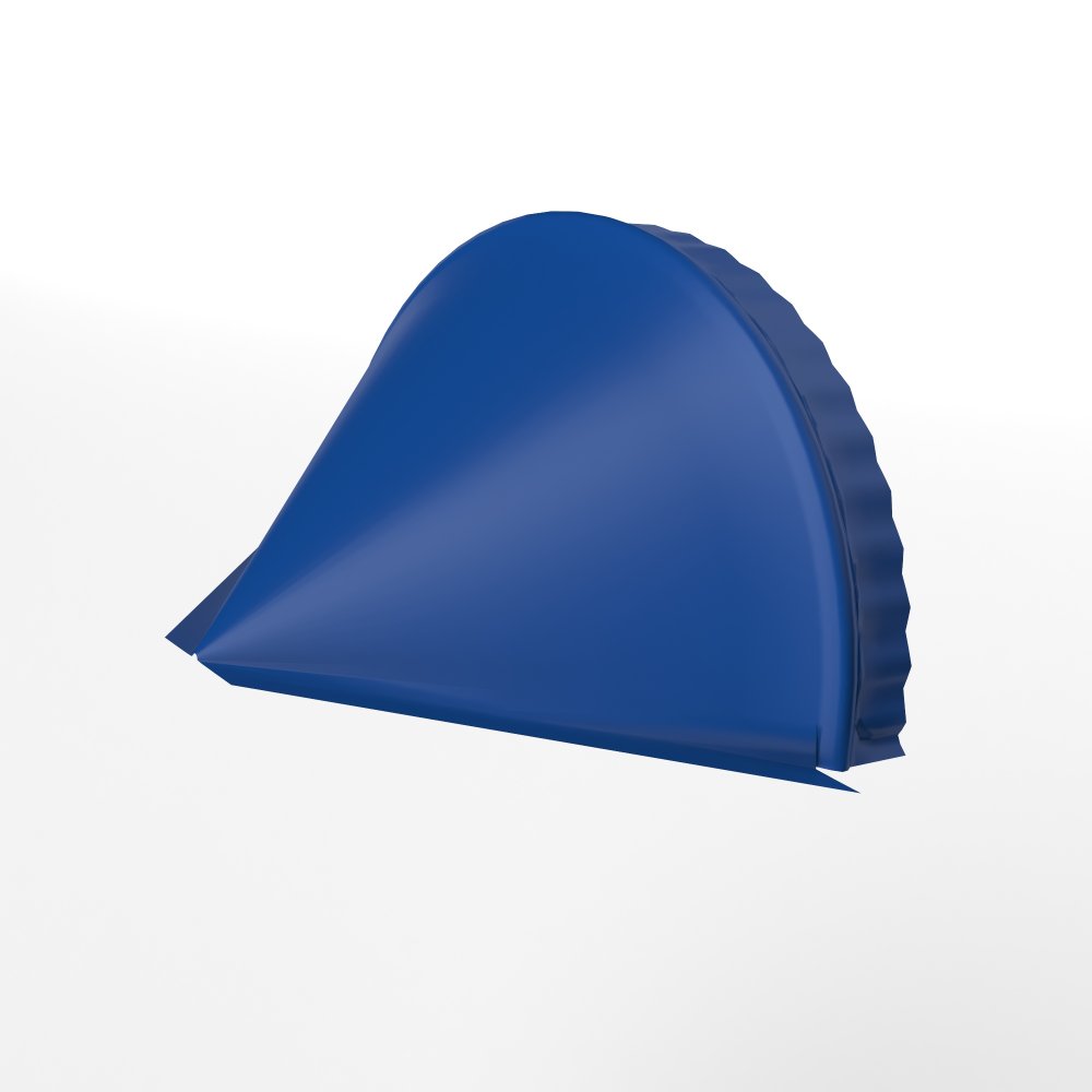 Заглушка к полукруглому коньку конусная для кровли оцинкованная с порошковым покрытием 0,45x301мм RAL 5005