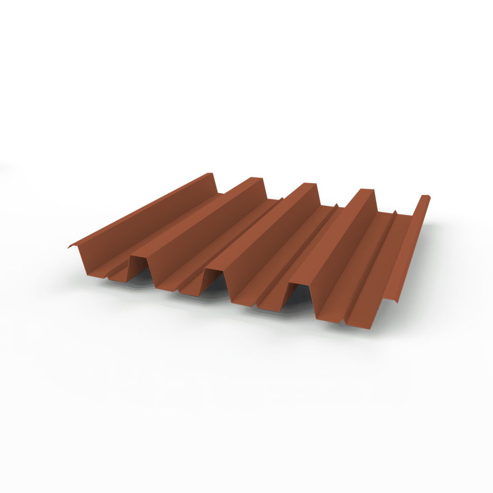 Профнастил Н60 (RAL 2013) 0,8х845мм оцинкованный, с полимерным покрытием (Полиэстер)