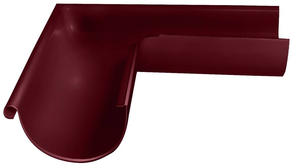 Угол желоба 90гр. внешний оцинкованный Grand Line Optima ф125х345мм RAL 3005