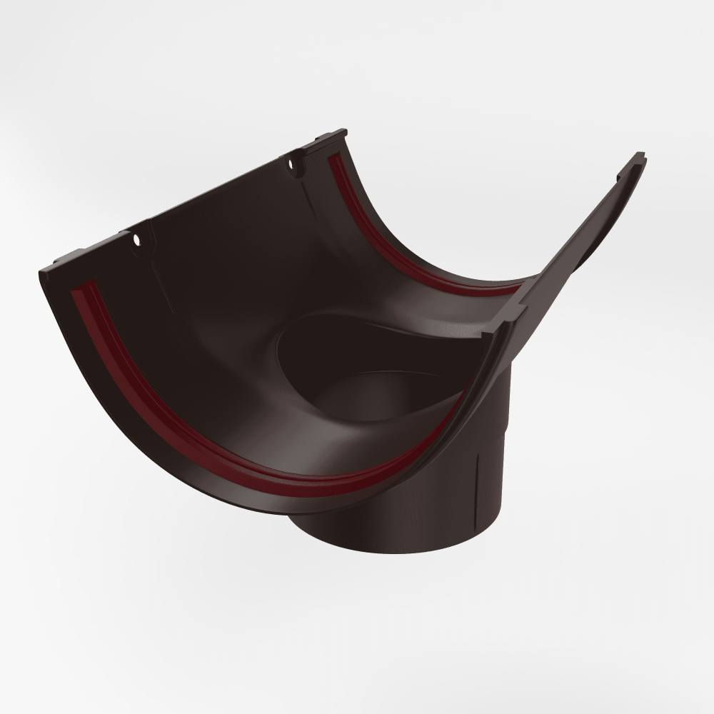 Воронка водосточного желоба пвх накладная Grand Line ф120мм RAL 8017 Воронка водосточного желоба пвх накладная Grand Line ф120мм RAL 8017