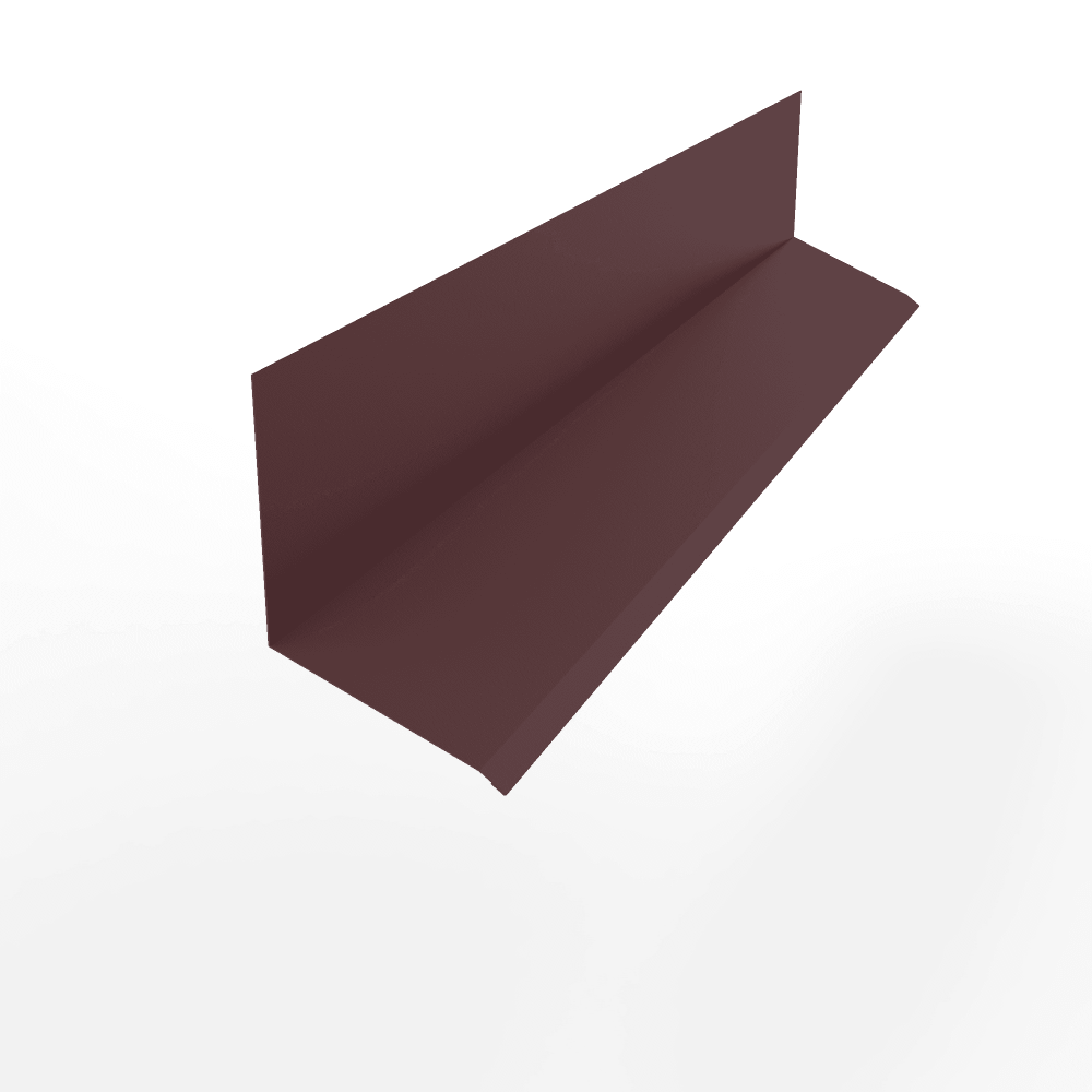 Планка примыкания к стене верхняя для фасада оцинкованная с порошковым покрытием 0,45мм RAL 3005