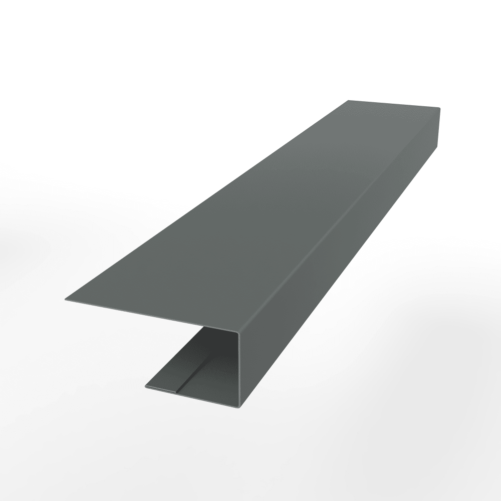 J-Профиль 18 мм RAL 7005 оцинкованный с порошковым покрытием 0,7 мм