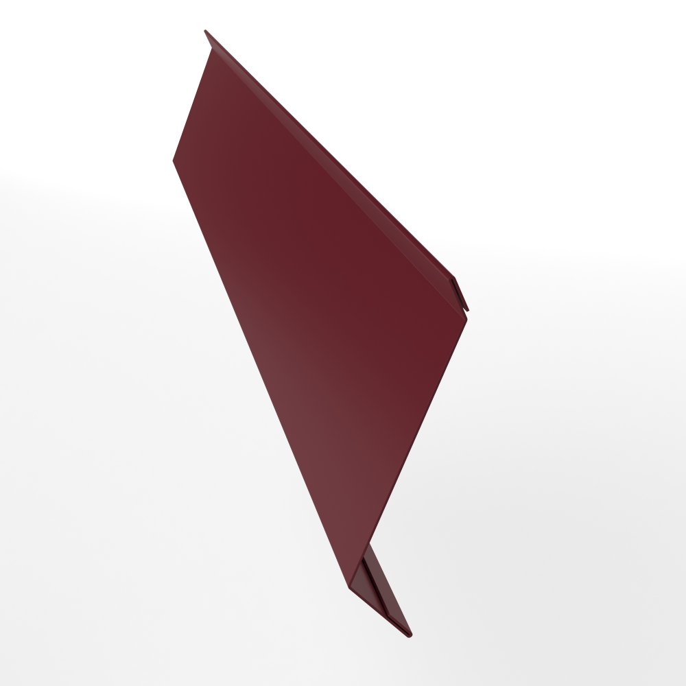 Планка примыкания в штробу для кровли оцинкованная с порошковым покрытием 0,45мм RAL 3005