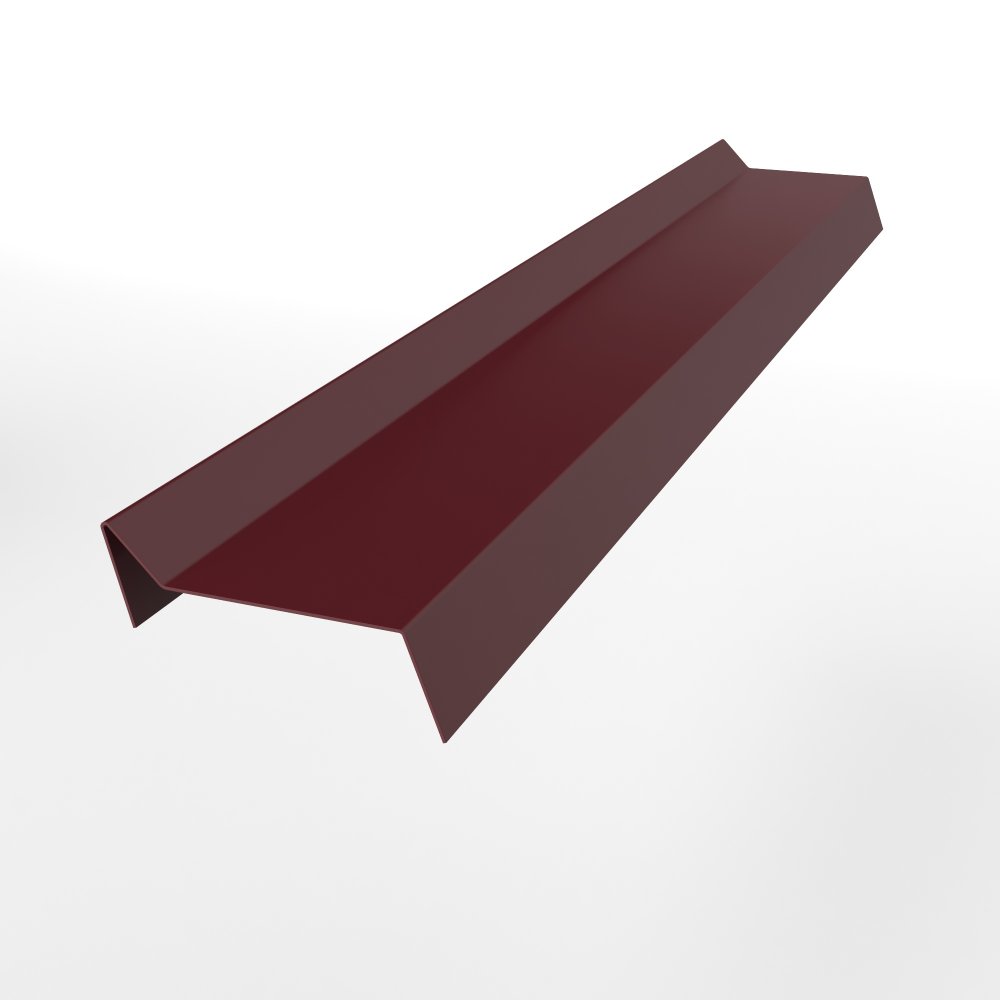 Планка примыкания для мягкой кровли оцинкованная с порошковым покрытием 0,45мм RAL 3005