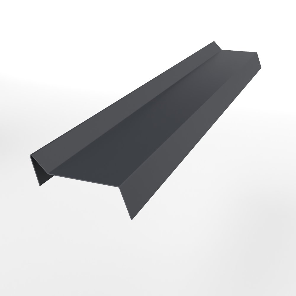 Планка примыкания для мягкой кровли оцинкованная с порошковым покрытием 0,45мм RAL 7024