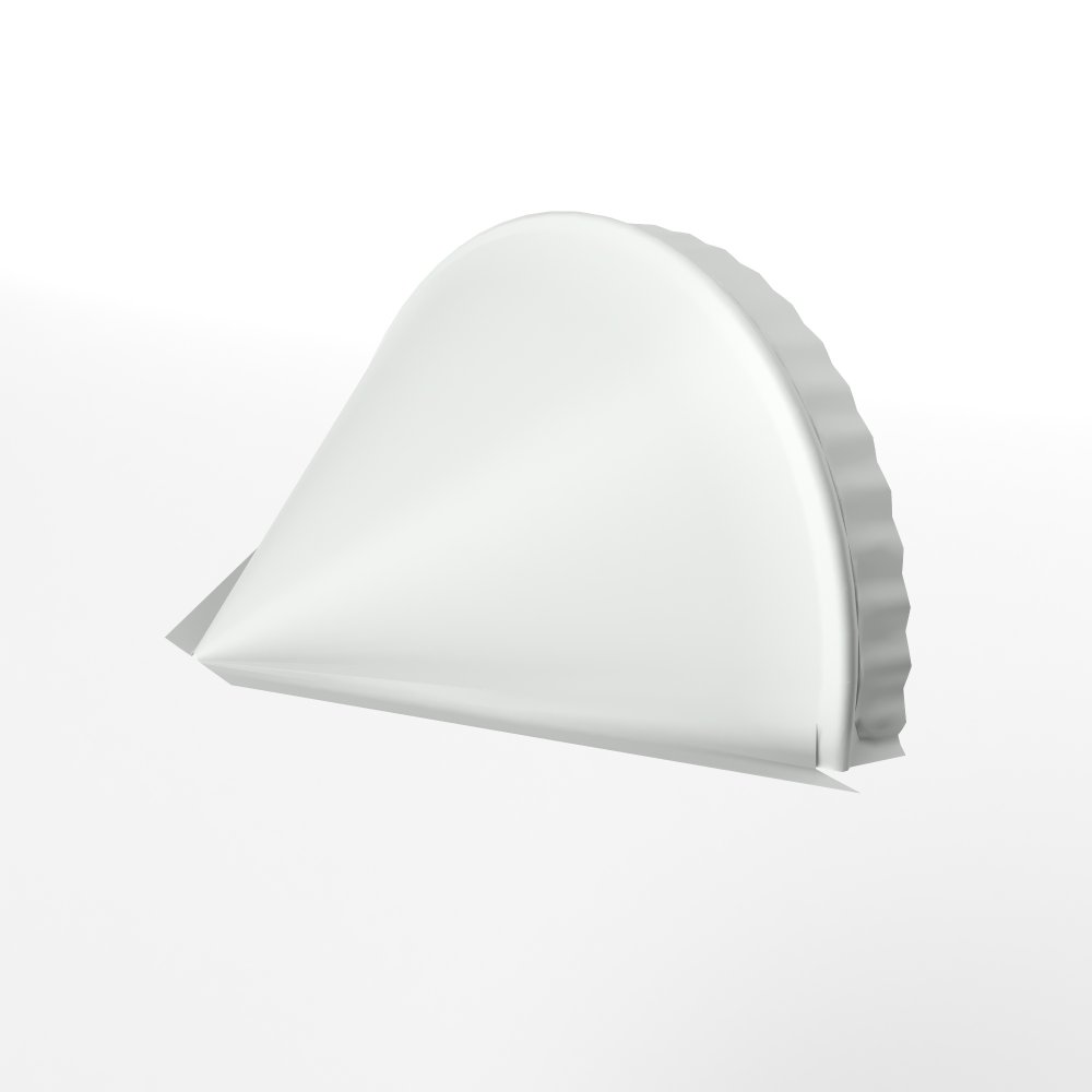 Заглушка к полукруглому коньку конусная для кровли оцинкованная с порошковым покрытием 0,45x301мм RAL 9003
