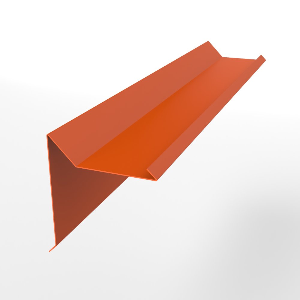 Планка ветровая двойная завальцовка оцинкованная с порошковым покрытием 0,45мм RAL 2004