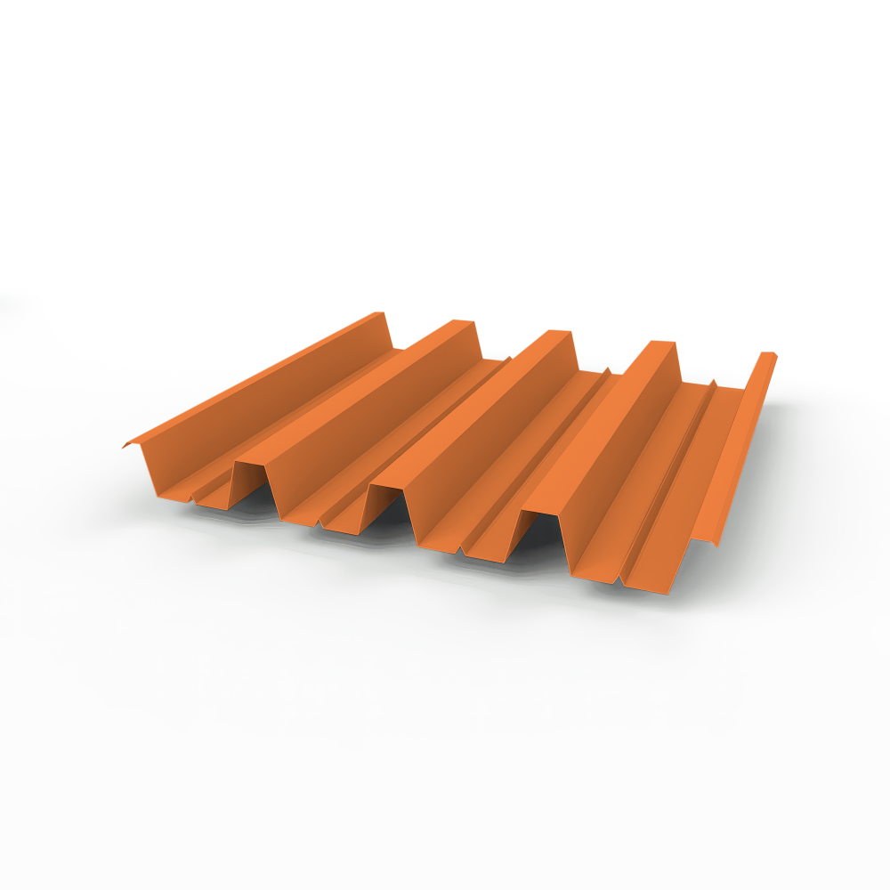 Профнастил Н60 (RAL 2008) 0,8х845мм оцинкованный, с полимерным покрытием (Полиэстер)
