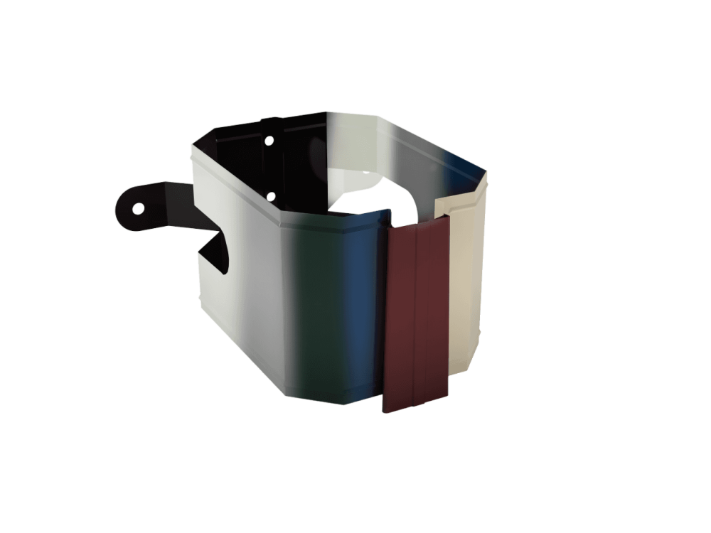 Крепление прямоугольной трубы с порошковым покрытием под дерево все цвета RAL