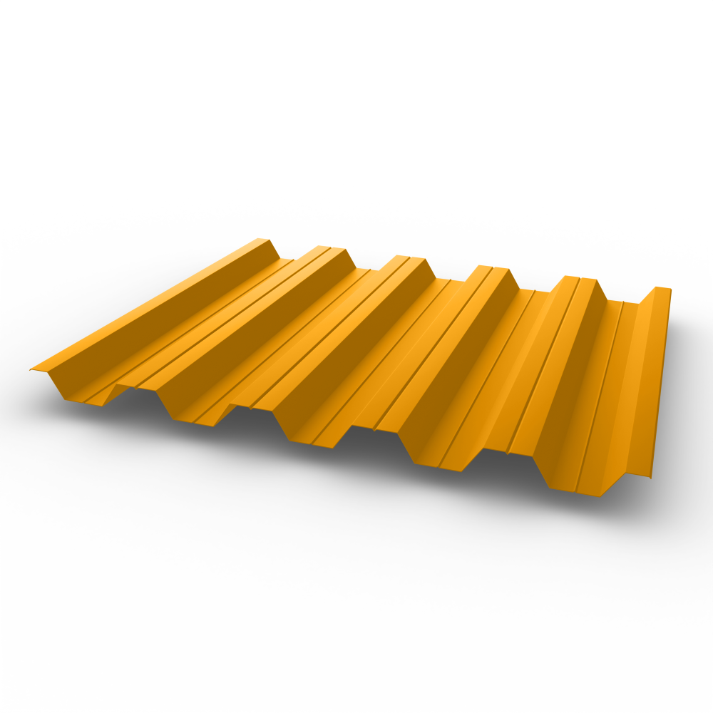 Профнастил НС35 0,4 RAL 1033 оцинкованный, с полимерным покрытием (Полиэстер)