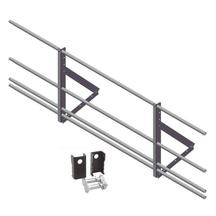 Ограждение кровельное со снегозадержанием под фальц (высота 65см) Optima Оцинков+порошковый окрас 2000мм Grand Line