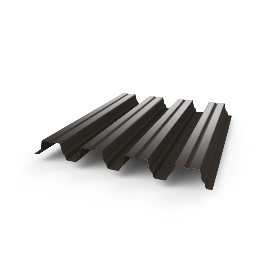 Профнастил Н75 - 0,8 (RAL 8019) с полимерным покрытием (полиэстер)