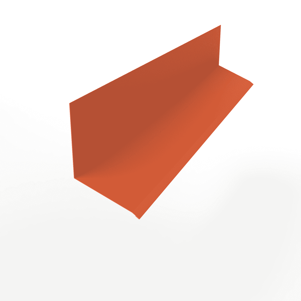 Планка примыкания к стене верхняя для фасада оцинкованная с порошковым покрытием 0,45мм RAL 2004