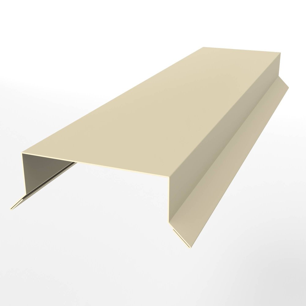 Парапет оцинкованный с порошковым покрытием 0,45мм RAL 1015