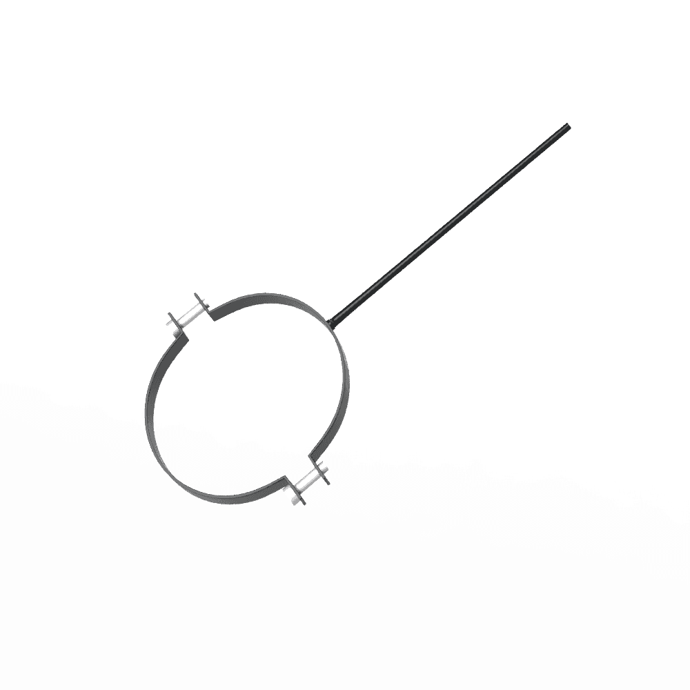 Крепление водосточный трубы сварное оцинкованное порошок ф150х10х250мм RAL 8004