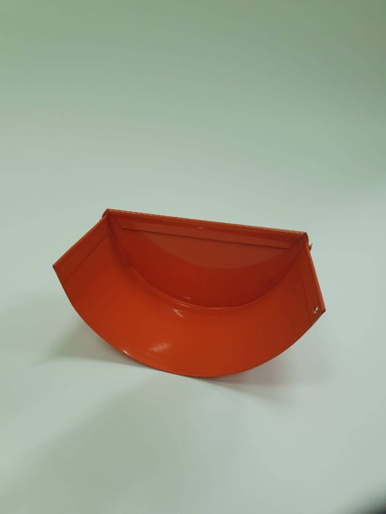 Заглушка желоба водосточного оцинкованная порошок ф220мм RAL 6021 Заглушка желоба водосточного оцинкованная порошок ф220мм RAL 6021