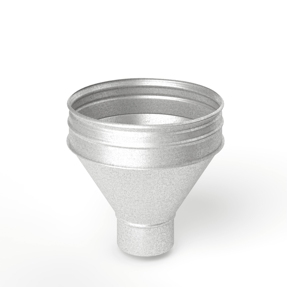 Воронка водосточная водосборная оцинкованная ф90х350мм Воронка водосточная водосборная оцинкованная ф90х350мм