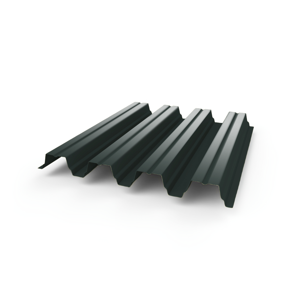 Профнастил Н75 - 0,8 (RAL 6012) с полимерным покрытием (полиэстер)