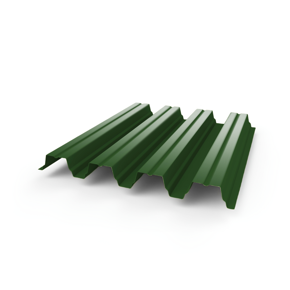Профнастил Н75 - 0,8 (RAL 6002) с полимерным покрытием (полиэстер)