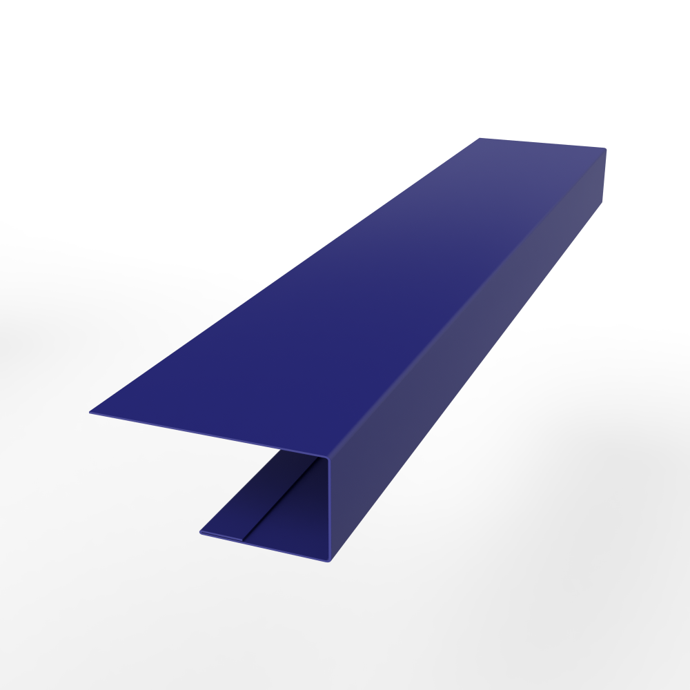 J-Профиль 18 мм RAL 5002 оцинкованный с порошковым покрытием 0,7 мм