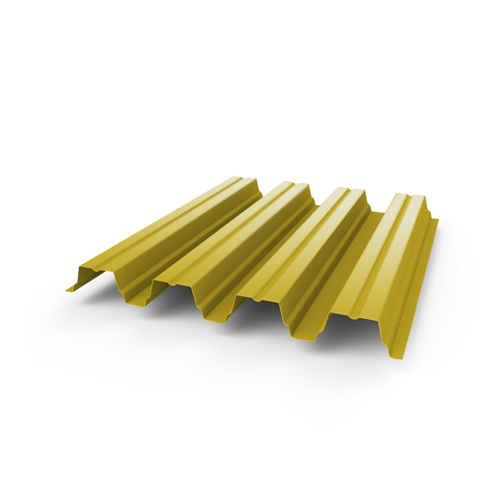 Профнастил Н75 - 0,8 (RAL 1012) с полимерным покрытием (полиэстер)