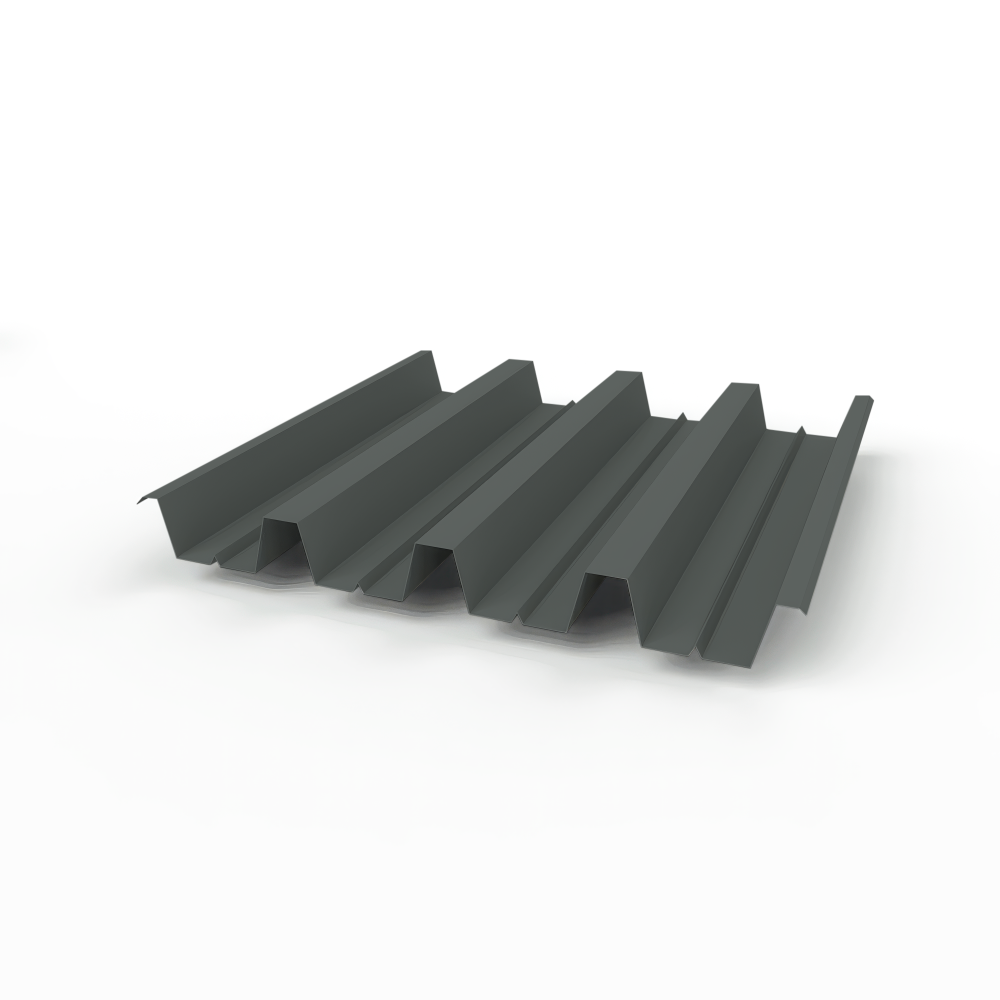 Профнастил Н60 (RAL 7043) 0,8х845мм оцинкованный, с полимерным покрытием (Полиэстер)