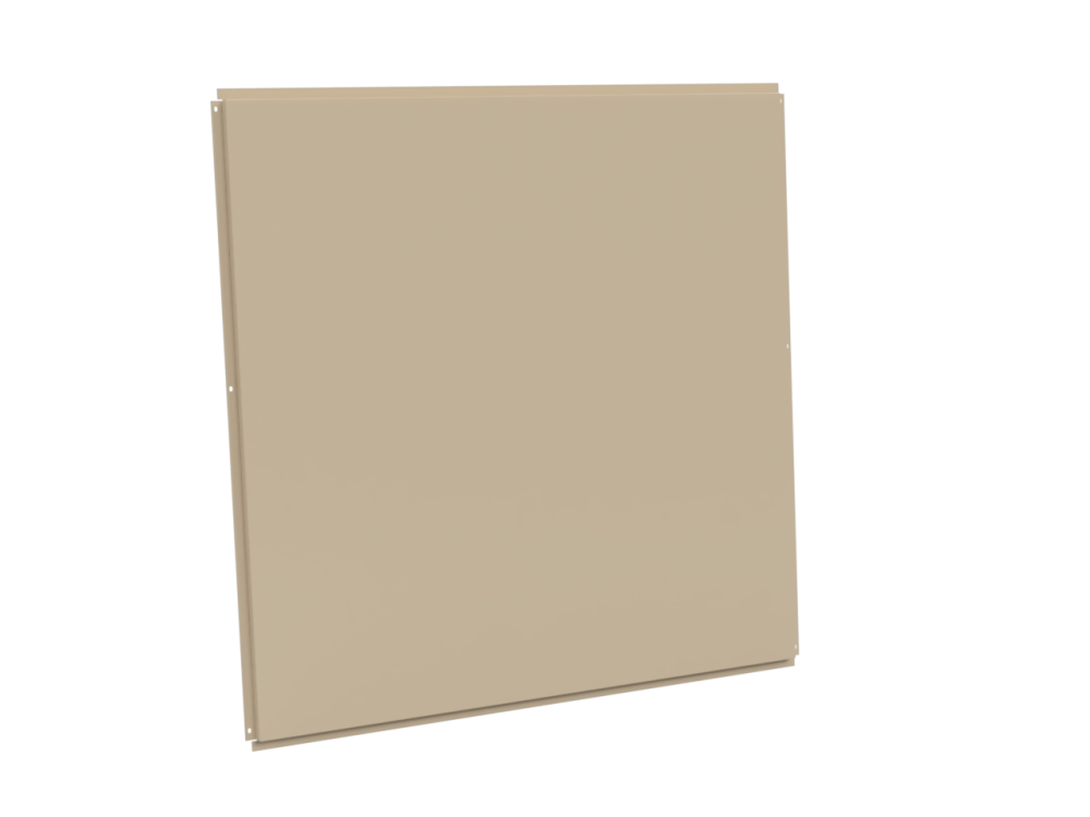 Фасадная кассета 1160х1160 открытого типа, толщина 0,7 мм, RAL 1015 (Светлая слоновая кость)