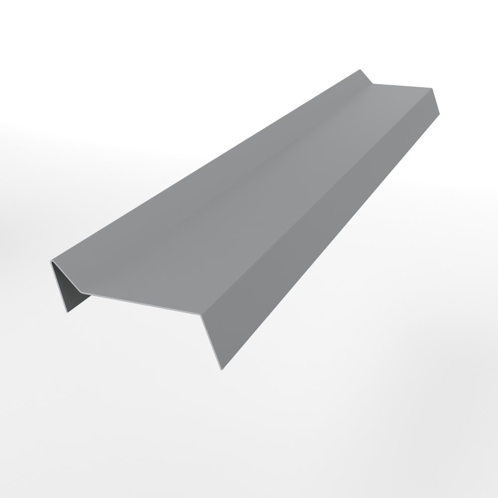 Планка примыкания для мягкой кровли оцинкованная с порошковым покрытием 0,45мм RAL 7004