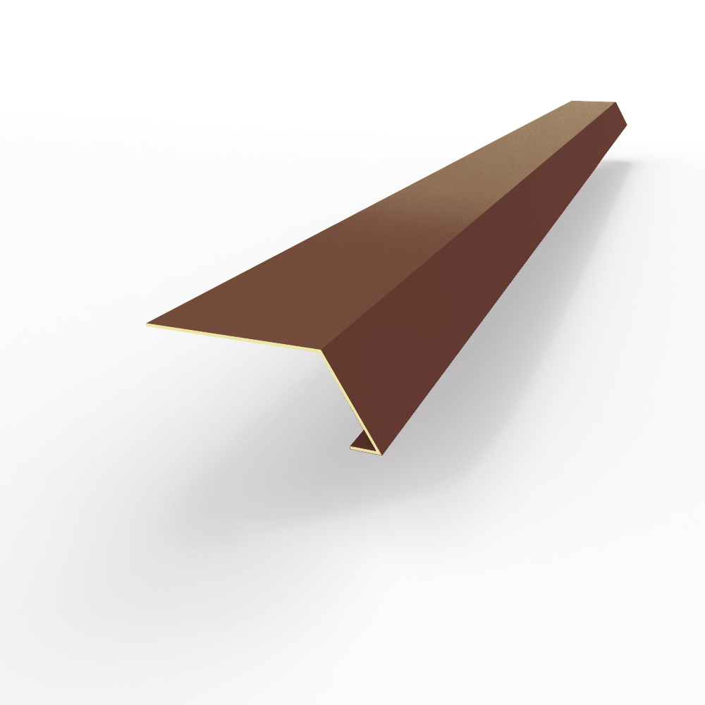 Карнизная планка RAL 8015 оцинкованная c порошковым покрытием 0,45мм