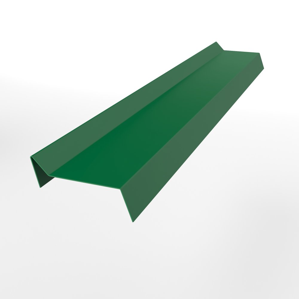 Планка примыкания для мягкой кровли оцинкованная с порошковым покрытием 0,45мм RAL 6029