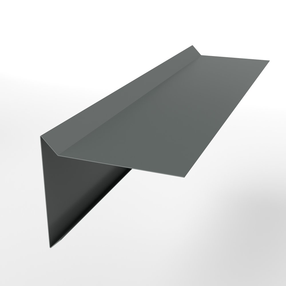 Планка ветровая простая оцинкованная с порошковым покрытием 0,45мм RAL 7005