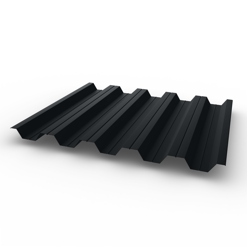 Профнастил НС35 0,4 RAL 7021 оцинкованный, с полимерным покрытием (Полиэстер)