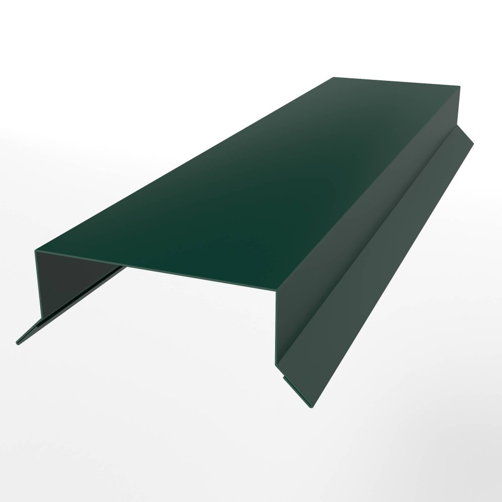 Парапет оцинкованный с порошковым покрытием 0,45мм RAL 6005