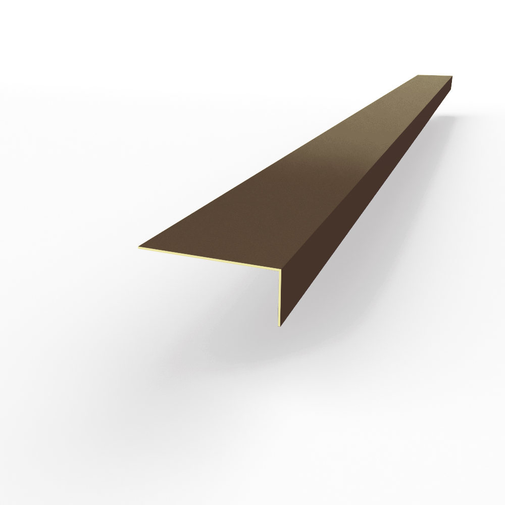 Лобовая планка (RAL 8014) оцинкованная, с порошковым покрытием 0,45 мм