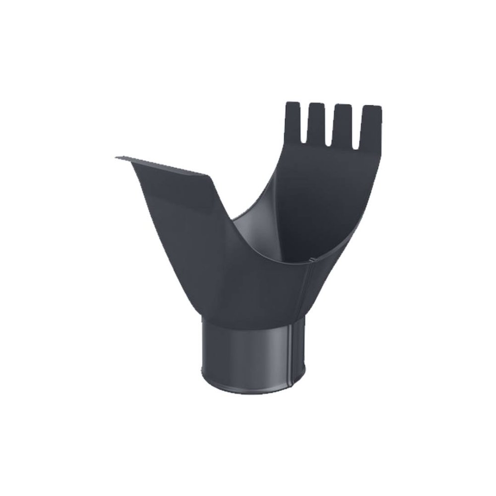 Воронка водосточного желоба оцинкованная с полимерным покрытием накладная Grand Line Optima ф125мм RAL 7024