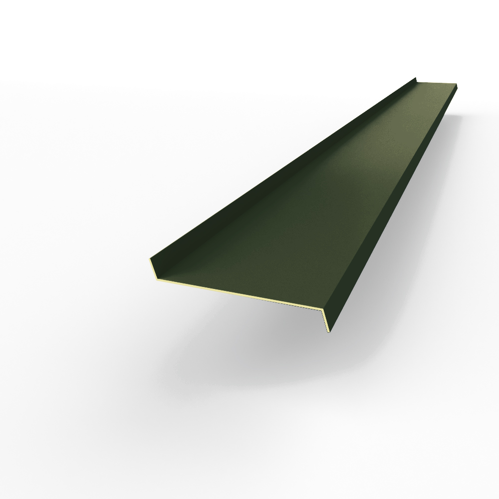 Лобовая планка (RAL 6007) оцинкованная, с порошковым покрытием 0,45 мм