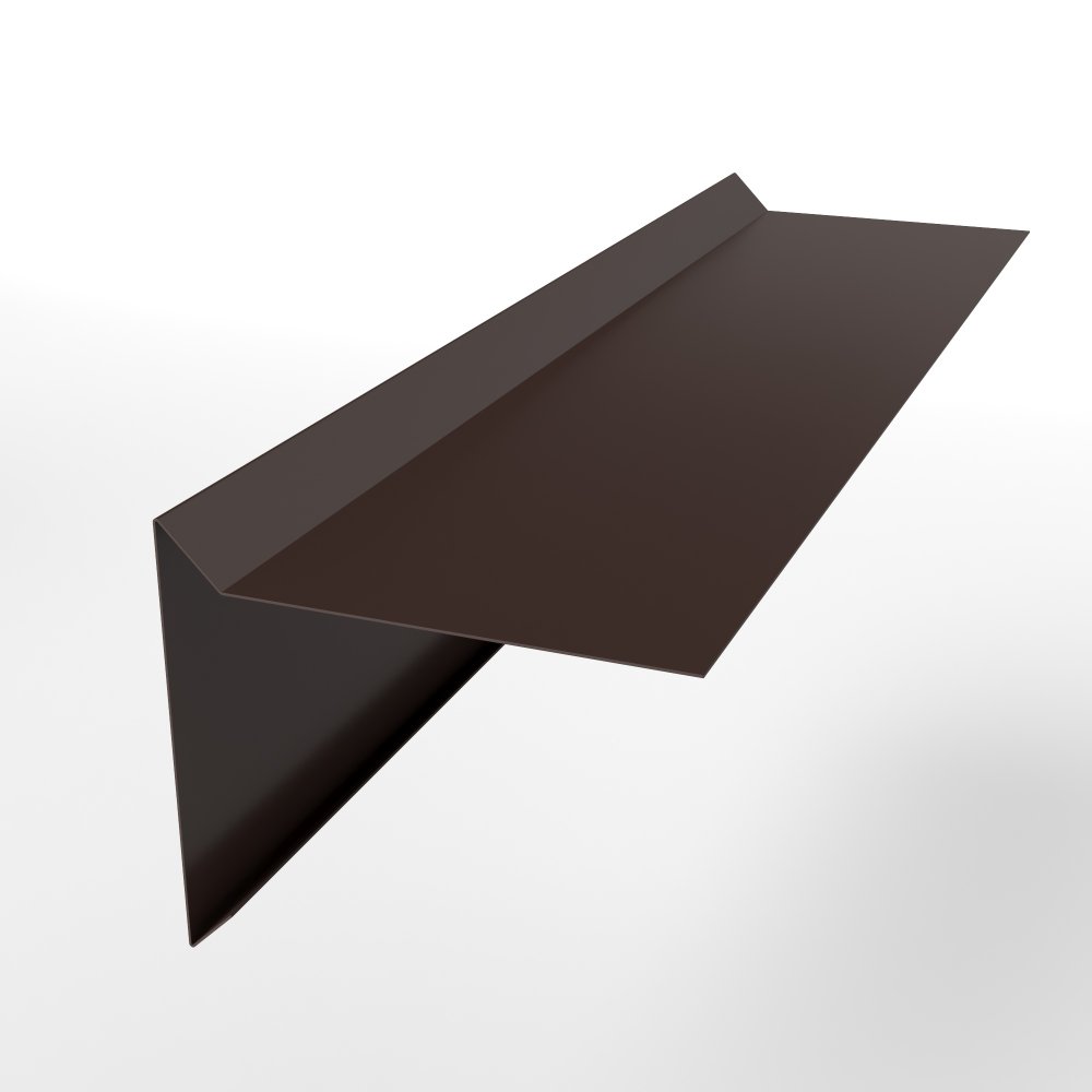 Планка ветровая простая оцинкованная с порошковым покрытием 0,45мм RAL 8017