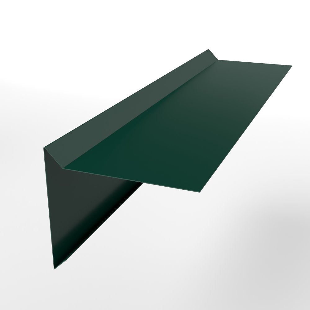 Планка ветровая простая оцинкованная с порошковым покрытием 0,45мм RAL 6005