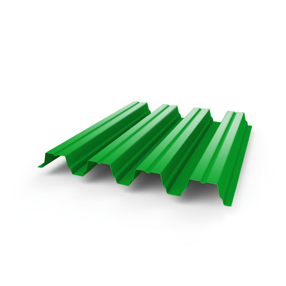 Профнастил Н75 - 0,8 (RAL 6038) с полимерным покрытием (полиэстер)