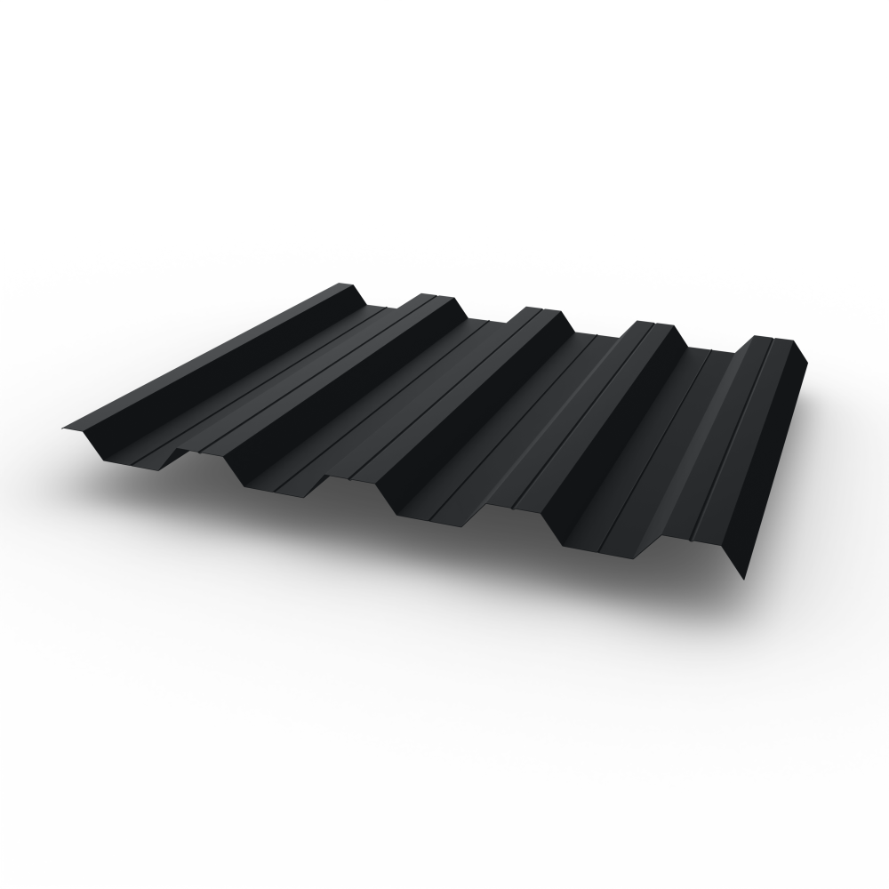 Профнастил НС44 (RAL 9004) 0,4х1047мм оцинкованный, с полимерным покрытием (Полиэстер)