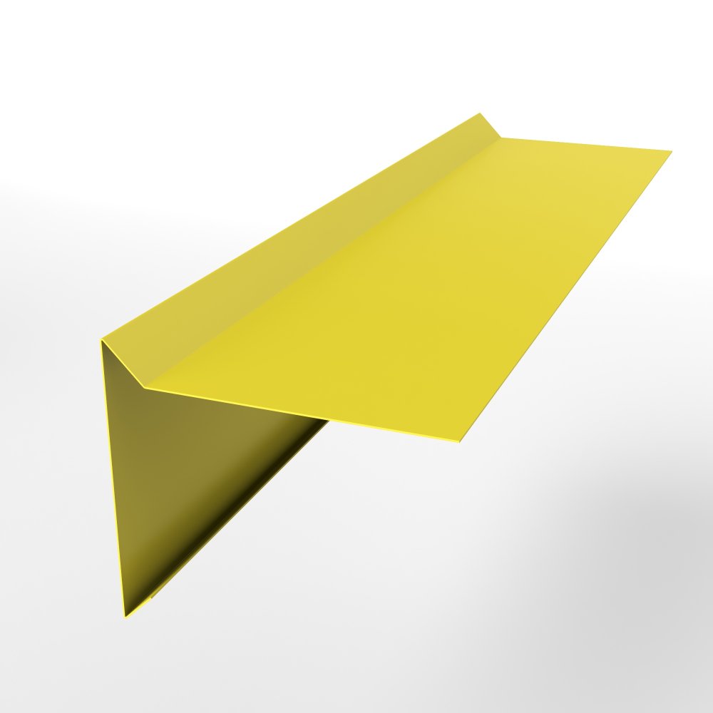 Планка ветровая простая оцинкованная с порошковым покрытием 0,45мм RAL 1018