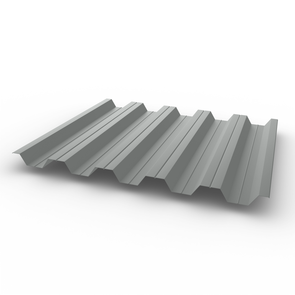 Профнастил НС35 0,4 RAL 9006 оцинкованный, с полимерным покрытием (Полиэстер)