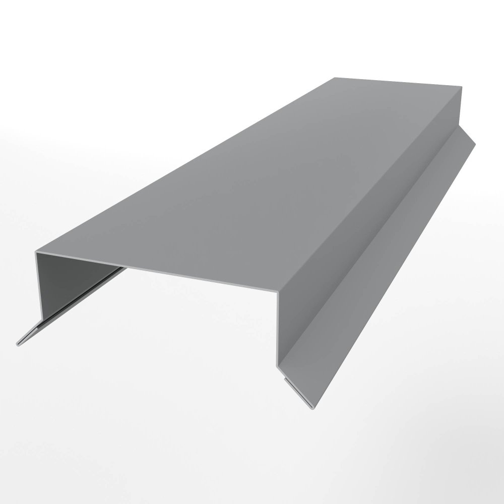 Парапет оцинкованный с порошковым покрытием 0,45мм RAL 7004