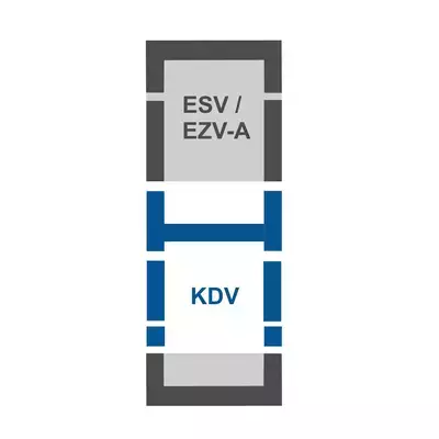 Оклад для комб.установки Fakro часть для комб. 1х2 - KDV, для всех типов кровли 114*140см RAL 7022 (серый)