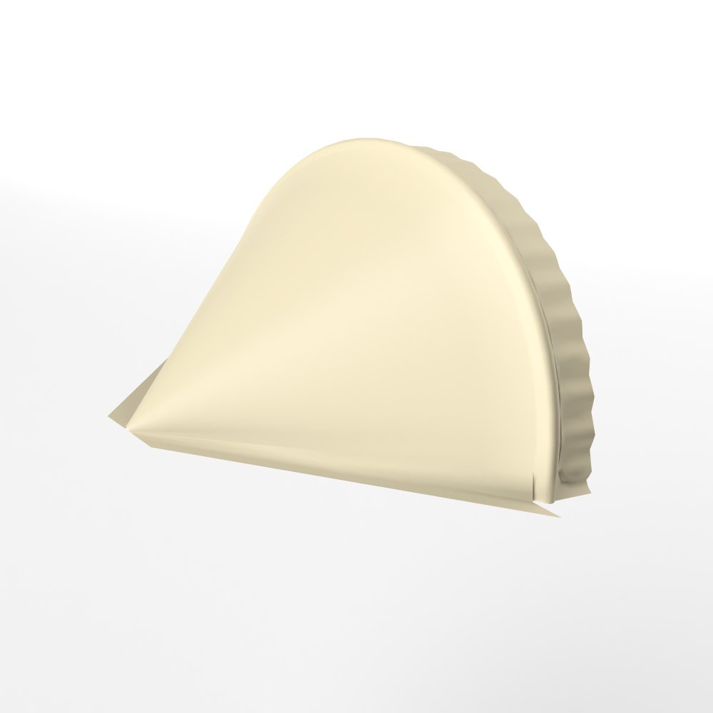 Заглушка к полукруглому коньку конусная для кровли оцинкованная с порошковым покрытием 0,45x301мм RAL 1015