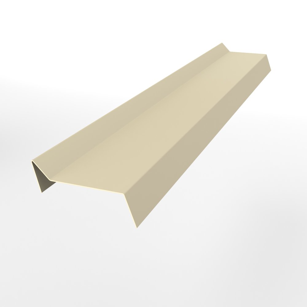 Планка примыкания для мягкой кровли оцинкованная с порошковым покрытием 0,45мм RAL 1015